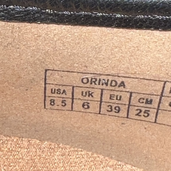 VIONIC Orinda Skimmers Black Leather Ballet Flats Slip On Shoes Woman's 8.5 - Picture 9 of 10